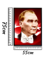 Çerçeveli Atatürk Resim Kanvas Baskı Tablo   