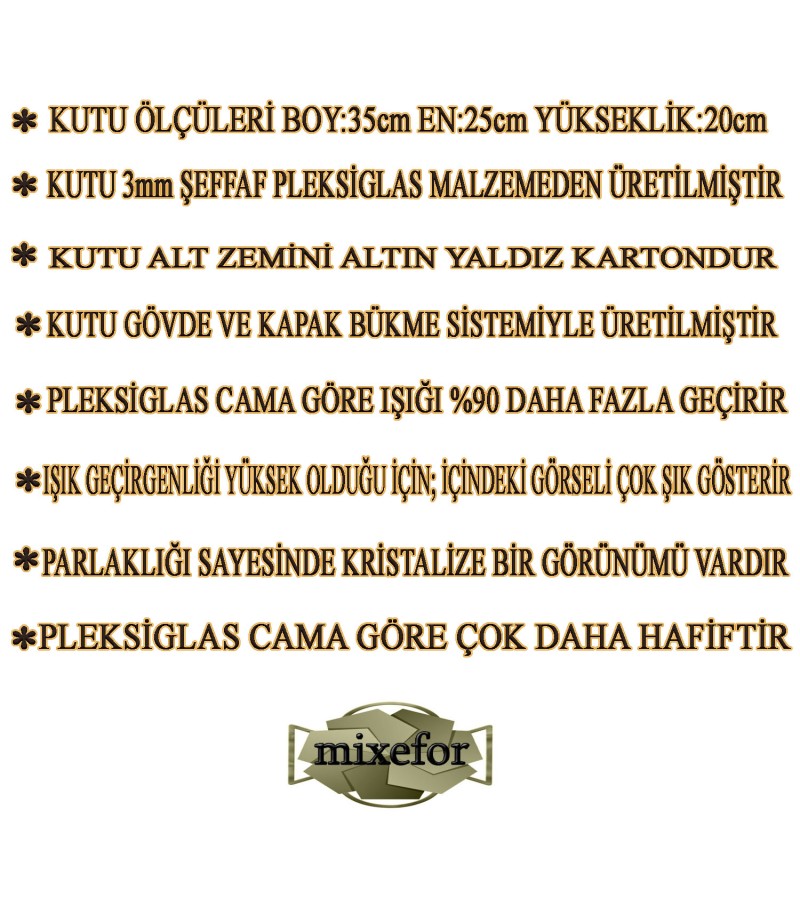PLEKSİ SÖZ NİŞAN BOHÇA HEDİYE  KUTUSU  35X25X20 ÖLÇÜLERİNDE SİYAH RENK ÇERÇEVE