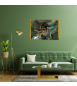 Çerçeveli Soyut Modern  Kanvas Baskı Tablo