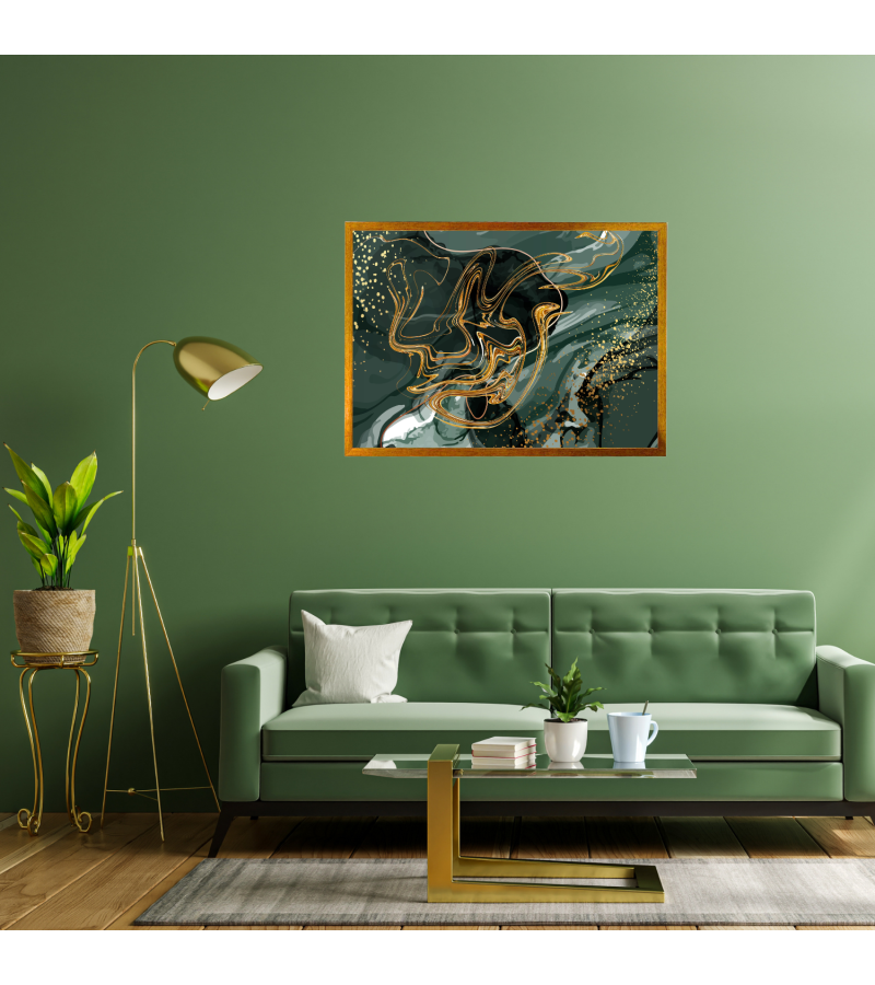 Çerçeveli Soyut Modern  Kanvas Baskı Tablo