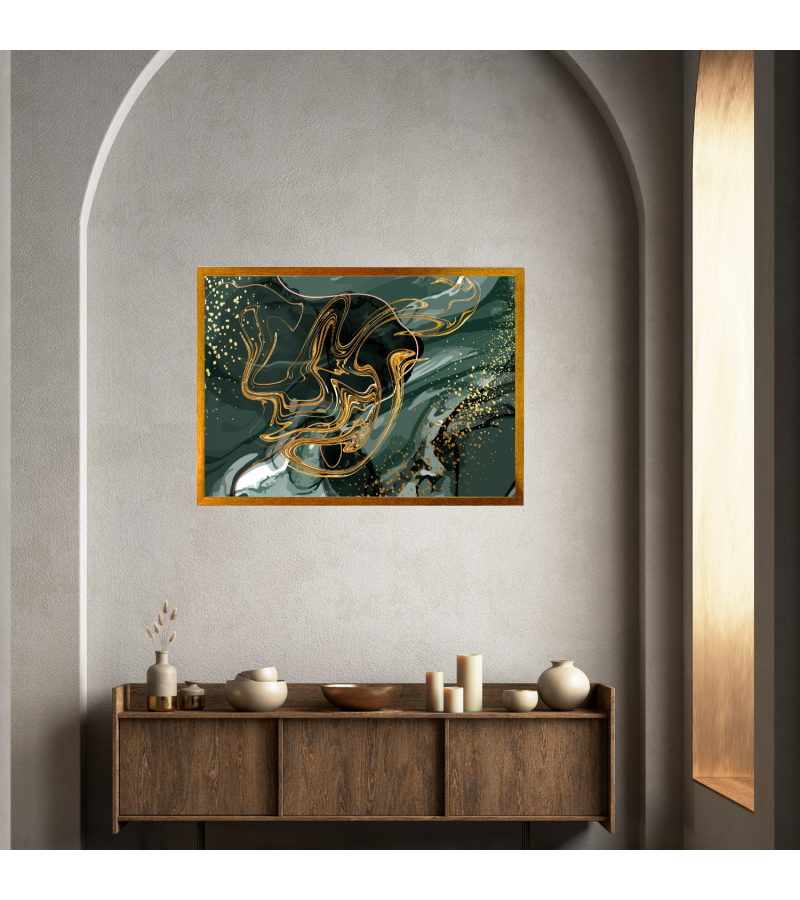 Çerçeveli Soyut Modern  Kanvas Baskı Tablo