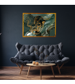 Çerçeveli Soyut Modern  Kanvas Baskı Tablo
