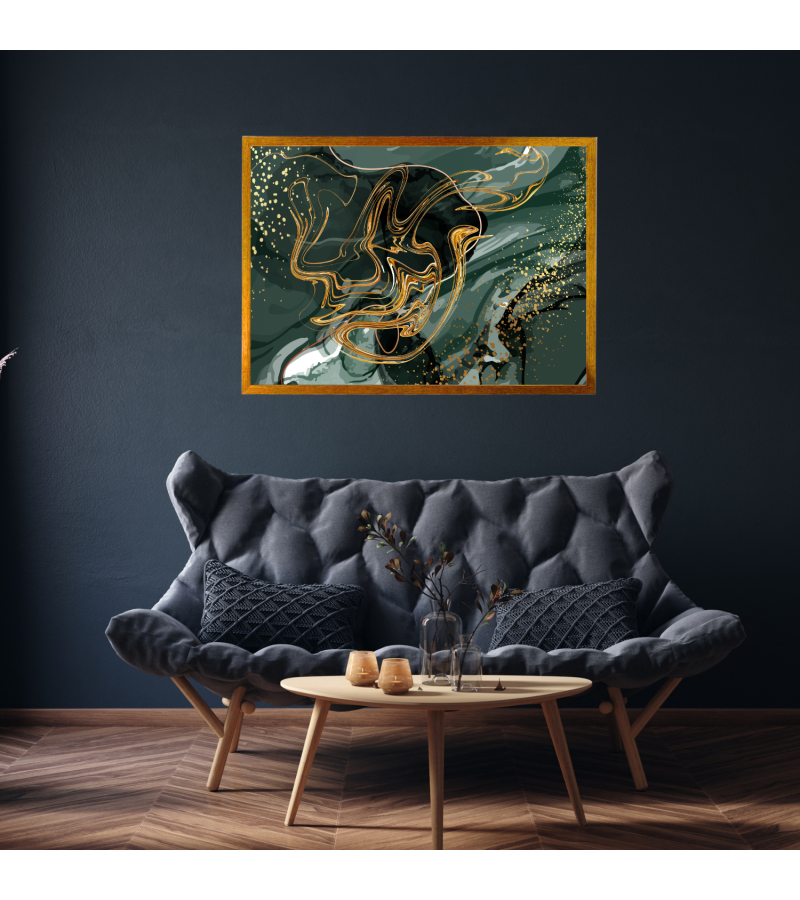 Çerçeveli Soyut Modern  Kanvas Baskı Tablo
