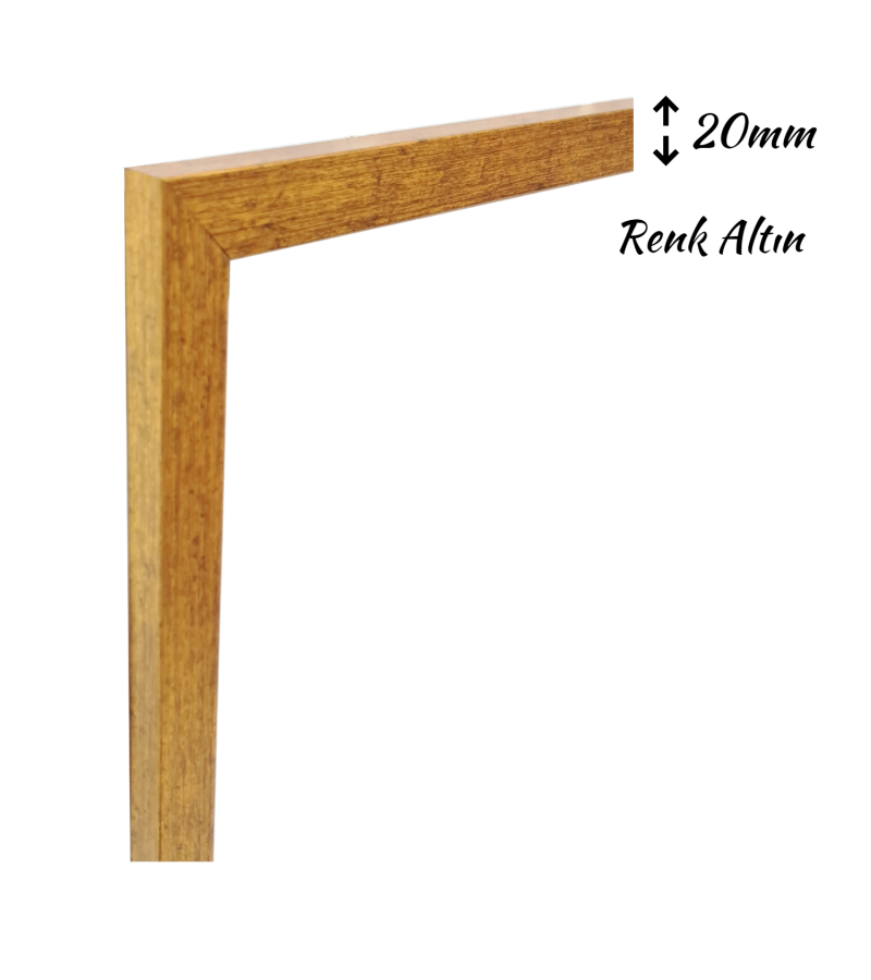 Puzzle Yapboz  Çerçevesi 1000 Parça 66cm x 48cm Ölçülerinde Renk Altın