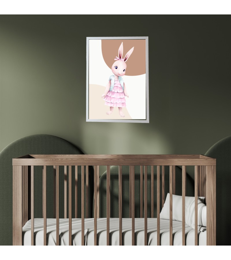 Bebek ve Çocuk Odası  Beyaz Çerçeveli Yüksek Çözünürlükte Kanvas Baskı Tablo