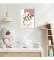 Bebek ve Çocuk Odası  Beyaz Çerçeveli Yüksek Çözünürlükte Kanvas Baskı Tablo