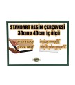 STANDART BOŞ ÇERÇEVE - 30CM X40CM İÇ ÖLÇÜ - RENK YEŞİL -ARKA YÜZEY 3mm MDF- ÖN YÜZEY 1mm ANTİREFLEKTİF  PVC