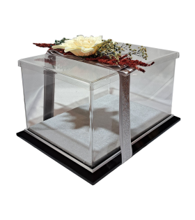 DAMAT -GELİN SÖZ NİŞAN BOHÇA KUTUSU ÇEYİZ KUTUSU SİYAH RENK ÇERÇEVELİ ÖLÇÜ 35 CM X 25 CM X 20 CM