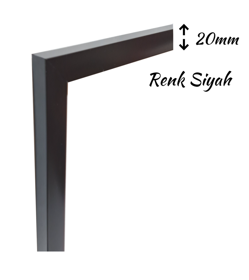 50cm x 70cm Ölçülerinde Poster Afiş Resim Çerçevesi Renk Siyah