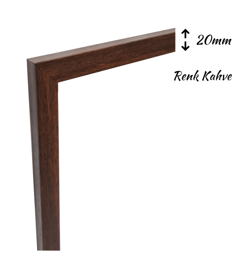 Puzzle Yapboz Çerçevesi 260 ve 500 Parça 48cm x 34cm Ölçülerinde Kahve  Renk Çerçeve