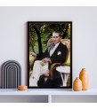 Atataürk  Kanvas Baskı Siyah Çerçeveli Kanvas Baskı Tablo