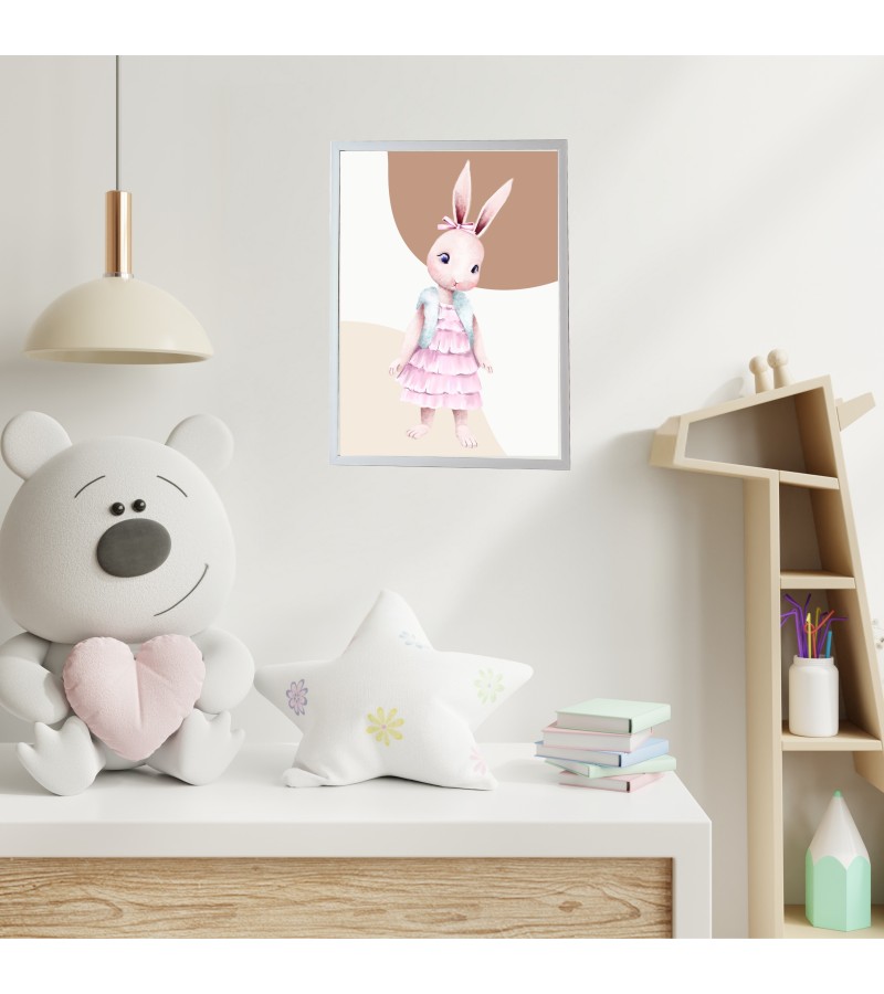 Bebek ve Çocuk Odası  Beyaz Çerçeveli Yüksek Çözünürlükte Kanvas Baskı Tablo