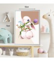 Bebek ve Çocuk Odası  Beyaz Çerçeveli Yüksek Çözünürlükte Kanvas Baskı Tablo