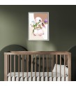 Bebek ve Çocuk Odası  Beyaz Çerçeveli Yüksek Çözünürlükte Kanvas Baskı Tablo
