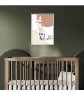 Bebek ve Çocuk Odası  Beyaz Çerçeveli Yüksek Çözünürlükte Kanvas Baskı Tablo